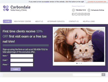 Tablet Screenshot of carbondalevetclinic.com